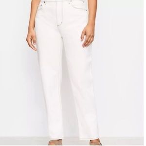 LOFT Curvy High Waist Skinny Ankle Jeans Denim In Natural White 12/31
